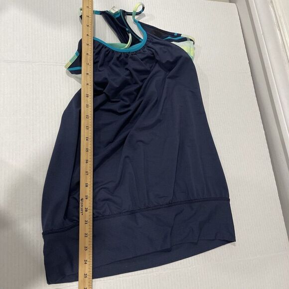 Lululemon Tank Blousy Size M 8 Navy Blue Built in Bra Tennis Pickleball Comfort - Picture 11 of 13